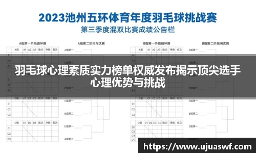 羽毛球心理素质实力榜单权威发布揭示顶尖选手心理优势与挑战