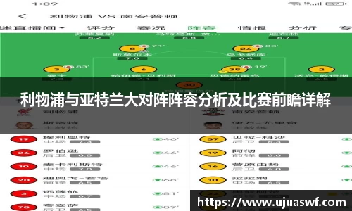 利物浦与亚特兰大对阵阵容分析及比赛前瞻详解